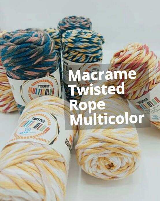 Macrame Twisted Rope Multicolor